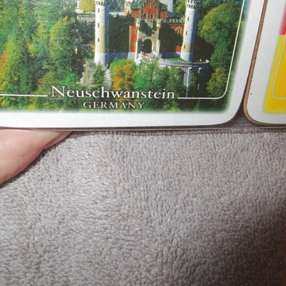 Germany Souvenir Drink Coasters Set Of 6 Munchen Berlin Rhein Scenic Places NEW